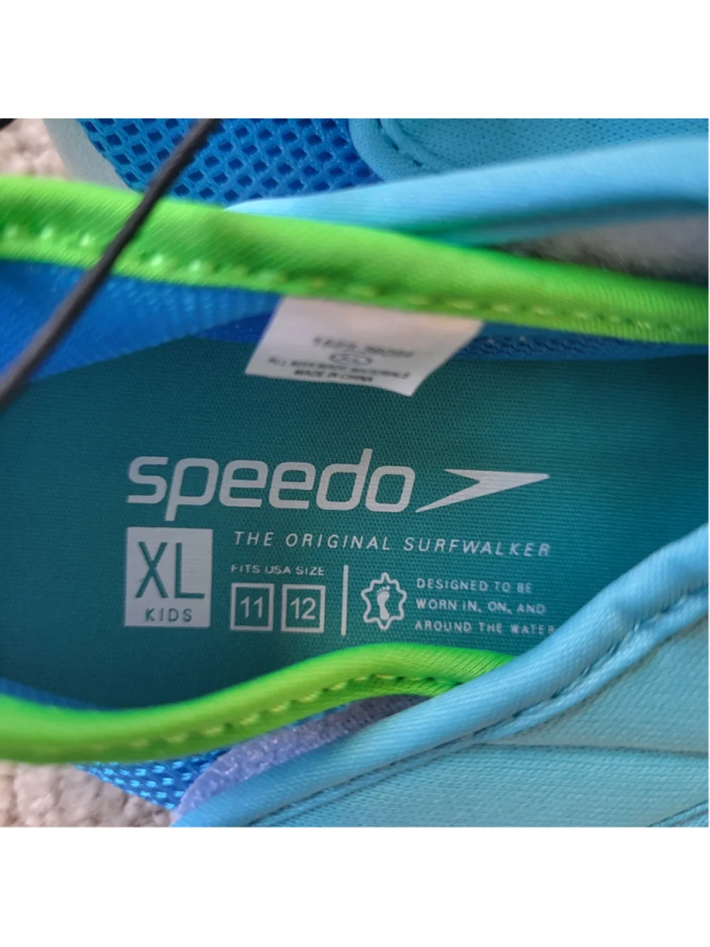 Boy’s Speedo Water Shoes – Green & Blue – Size XL (11-12) – NWT